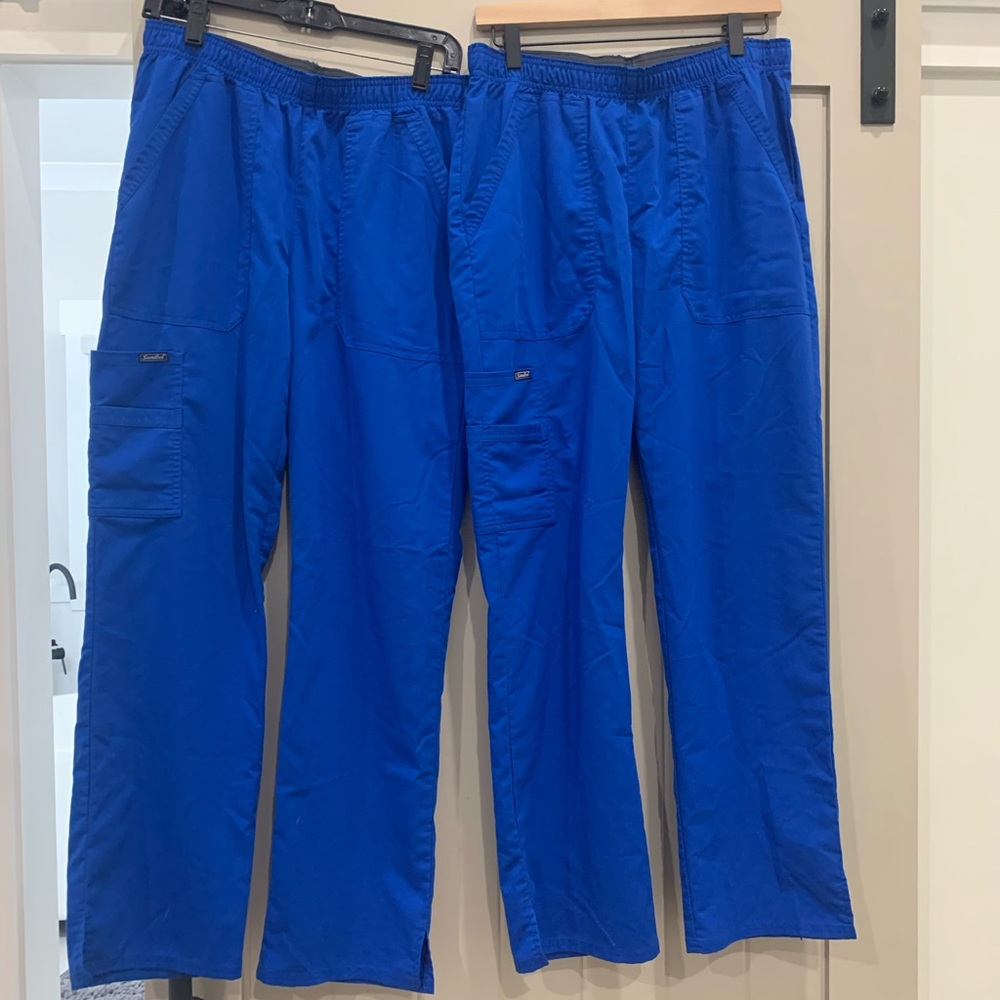 Bundle of 2 - Sanibel royal blue scrub pants- medium